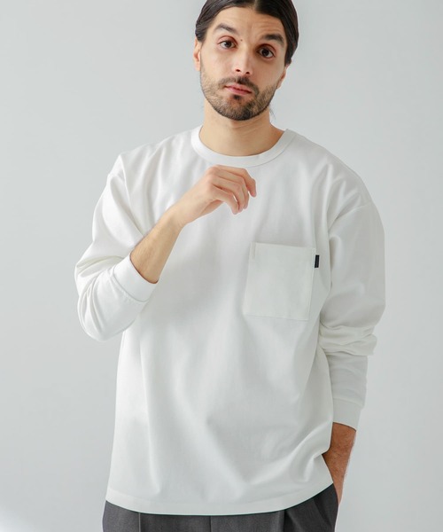 URBAN RESEARCH Sonny Label（アーバンリサーチサニーレーベル）の「ポンチポケット付ロングスリーブTシャツ（Tシャツ/カットソー・メンズ・ブラック/ホワイト/ベージュ系その他/ダークグレー・MEDIUM/LARGE）」の5枚目の写真