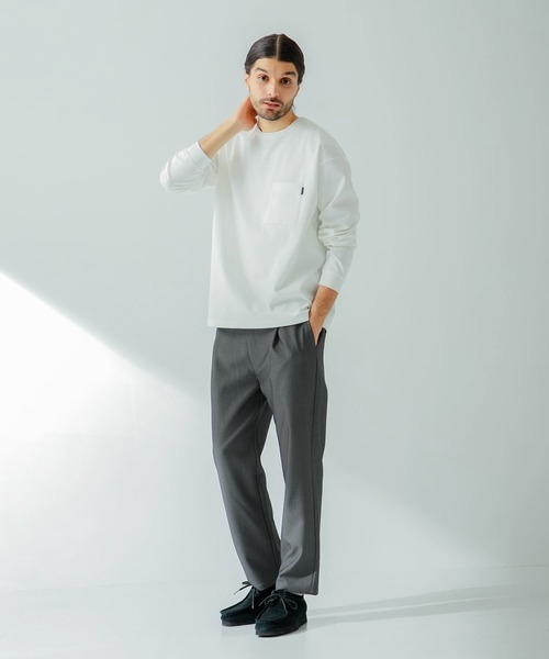 URBAN RESEARCH Sonny Label（アーバンリサーチサニーレーベル）の「ポンチポケット付ロングスリーブTシャツ（Tシャツ/カットソー・メンズ・ブラック/ホワイト/ベージュ系その他/ダークグレー・MEDIUM/LARGE）」の8枚目の写真