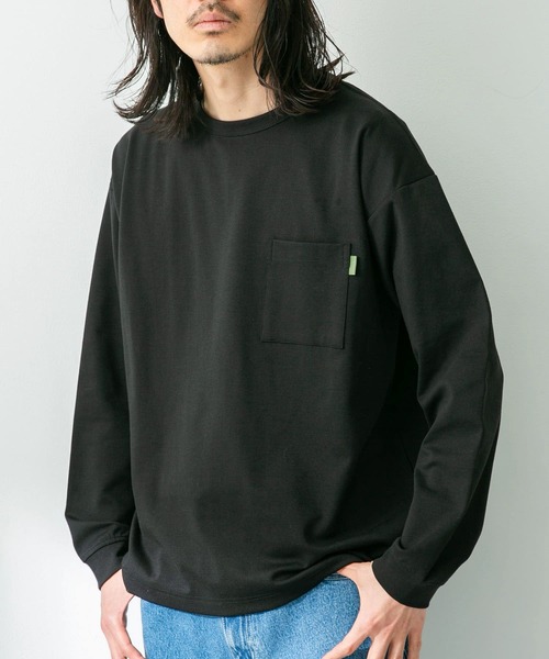 URBAN RESEARCH Sonny Label（アーバンリサーチサニーレーベル）の「ポンチポケット付ロングスリーブTシャツ（Tシャツ/カットソー・メンズ・ブラック/ホワイト/ベージュ系その他/ダークグレー・MEDIUM/LARGE）」の11枚目の写真