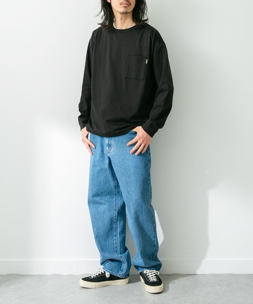 URBAN RESEARCH Sonny Label（アーバンリサーチサニーレーベル）の「ポンチポケット付ロングスリーブTシャツ（Tシャツ/カットソー・メンズ・ブラック/ホワイト/ベージュ系その他/ダークグレー・MEDIUM/LARGE）」の13枚目の写真