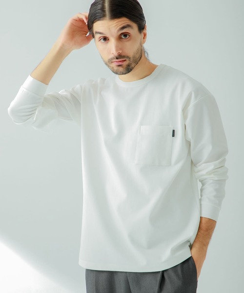 URBAN RESEARCH Sonny Label（アーバンリサーチサニーレーベル）の「ポンチポケット付ロングスリーブTシャツ（Tシャツ/カットソー・メンズ・ブラック/ホワイト/ベージュ系その他/ダークグレー・MEDIUM/LARGE）」の6枚目の写真