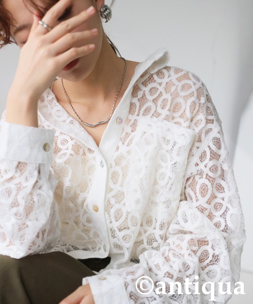 antiqua（アンティカ）の「ラインネックレス（ネックレス・レディース・ゴールド/シルバー・FREE）」の4枚目の写真