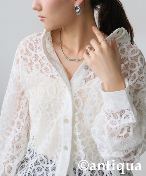 antiqua（アンティカ）の「ラインネックレス（ネックレス・レディース・ゴールド/シルバー・FREE）」の5枚目の写真