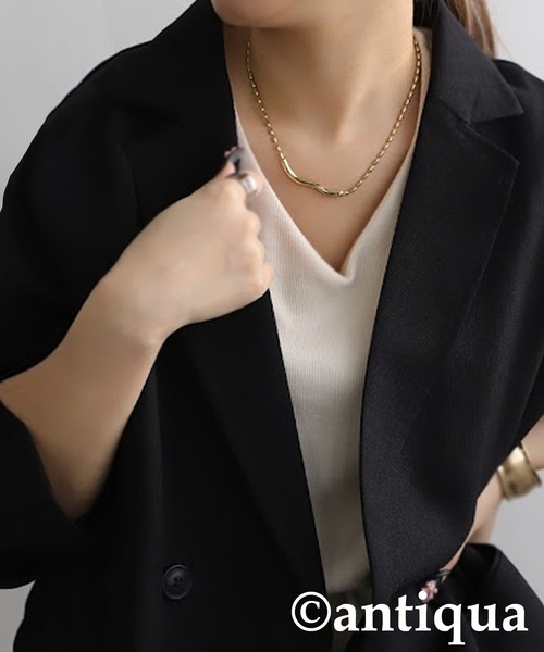 antiqua（アンティカ）の「ラインネックレス（ネックレス・レディース・ゴールド/シルバー・FREE）」の10枚目の写真