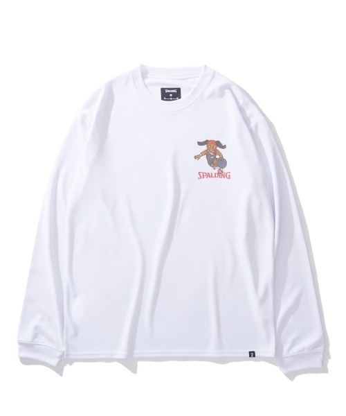 【SPALDING/スポルディング】ロングスリーブ Tシャツ ビーグル レッツ プレイ フープス/UVカット吸水速乾（Tシャツ/カットソー）｜SPALDING（スポルディング）