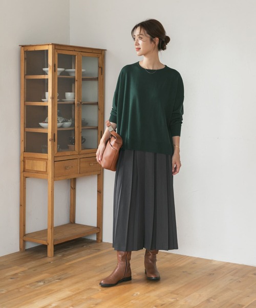 URBAN RESEARCH DOORS（アーバンリサーチドアーズ）の「ウォッシャブルウールワイドプルオーバー（ニット/セーター・レディース・ベージュ系その他/ボルドー/グリーン/グレー系その他・MEDIUM）」の15枚目の写真