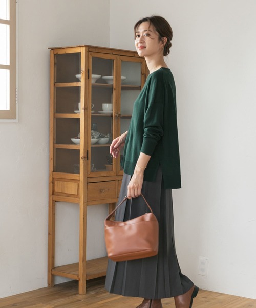 URBAN RESEARCH DOORS（アーバンリサーチドアーズ）の「ウォッシャブルウールワイドプルオーバー（ニット/セーター・レディース・ベージュ系その他/ボルドー/グリーン/グレー系その他・MEDIUM）」の16枚目の写真