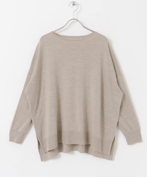 URBAN RESEARCH DOORS（アーバンリサーチドアーズ）の「ウォッシャブルウールワイドプルオーバー（ニット/セーター・レディース・ベージュ系その他/ボルドー/グリーン/グレー系その他・MEDIUM）」の18枚目の写真