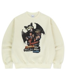 『mahagrid/マハグリッド』 BAT POSTER COLLAGE SWEATSHIRT/バットポスターカレッジスエットシャツ