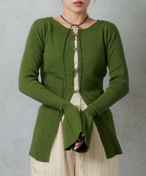 Lull（ルル）の「【Lull / ルル】フロントホックニットカーディガン