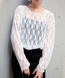 Rejoule | レース長袖シアートップス(Tシャツ/カットソー)