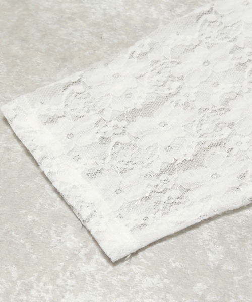 Rejoule(リジュール)の「レース長袖シアートップス(Tシャツ/カットソー・レディース・オフホワイト/ブラック・FREE)」の17枚目の写真