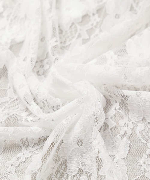 Rejoule(リジュール)の「レース長袖シアートップス(Tシャツ/カットソー・レディース・オフホワイト/ブラック・FREE)」の19枚目の写真