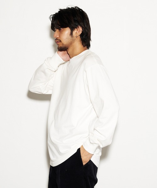 HANES(ヘインズ)の「【Hanes/ヘインズ】HM4-A201 ”SHIRO” LONG SLEEVE T-SHIRT/ シロ ロングスリーブTシャツ(Tシャツ/カットソー・メンズ・ホワイト・S/M/L/XL)」の3枚目の写真