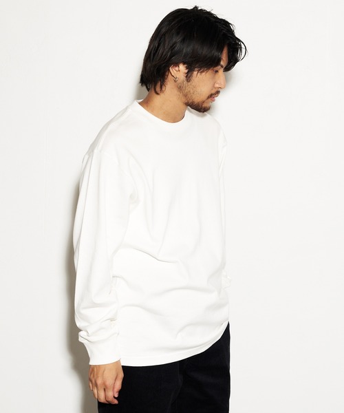 HANES(ヘインズ)の「【Hanes/ヘインズ】HM4-A201 ”SHIRO” LONG SLEEVE T-SHIRT/ シロ ロングスリーブTシャツ(Tシャツ/カットソー・メンズ・ホワイト・S/M/L/XL)」の4枚目の写真
