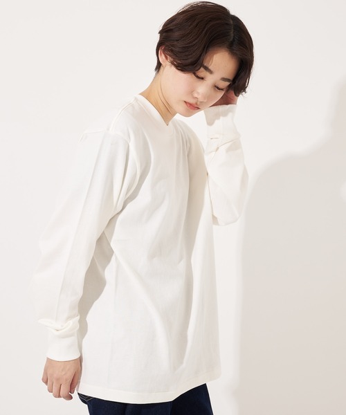 HANES(ヘインズ)の「【Hanes/ヘインズ】HM4-A201 ”SHIRO” LONG SLEEVE T-SHIRT/ シロ ロングスリーブTシャツ(Tシャツ/カットソー・メンズ・ホワイト・S/M/L/XL)」の21枚目の写真