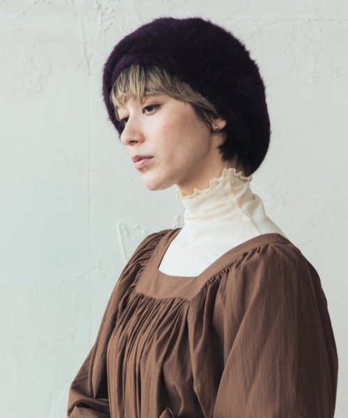 ORIENT(オリエント)の「POPOFU【ポポフ】(ハンチング/ベレー帽・レディース・ブラック/カーキ/ワイン/ブラウン/モスグリーン/ピンク/ネイビー/オレンジ/イエロー/ブルー/ライトグレー/ライトベージュ・FREE)」の11枚目の写真