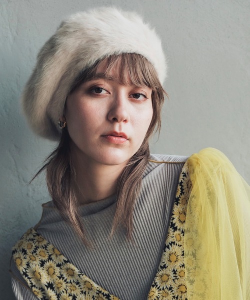 ORIENT(オリエント)の「POPOFU【ポポフ】(ハンチング/ベレー帽・レディース・ブラック/カーキ/ワイン/ブラウン/モスグリーン/ピンク/ネイビー/オレンジ/イエロー/ブルー/ライトグレー/ライトベージュ・FREE)」の4枚目の写真