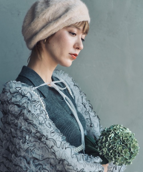 ORIENT(オリエント)の「POPOFU【ポポフ】(ハンチング/ベレー帽・レディース・ブラック/カーキ/ワイン/ブラウン/モスグリーン/ピンク/ネイビー/オレンジ/イエロー/ブルー/ライトグレー/ライトベージュ・FREE)」の13枚目の写真