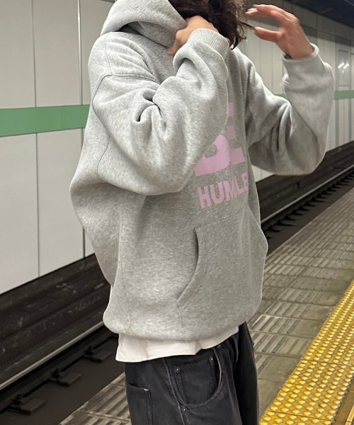Loungedress　ロゴフーディーパーカー　グレー Loungedress】ロゴフーディーパーカー | OUTLET(アウトレット