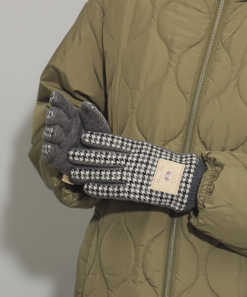 Ray BEAMS（レイビームス）の「MOON ジャージ グローブ（手袋・レディース・グレー/ベージュ/イエロー・ONE SIZE）」の5枚目の写真