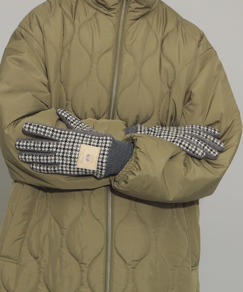 Ray BEAMS（レイビームス）の「MOON ジャージ グローブ（手袋・レディース・グレー/ベージュ/イエロー・ONE SIZE）」の6枚目の写真