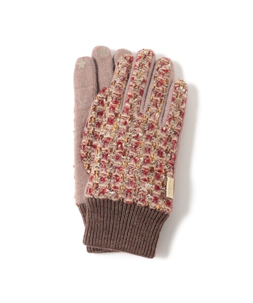 Ray BEAMS（レイビームス）の「MOON ジャージ グローブ（手袋・レディース・グレー/ベージュ/イエロー・ONE SIZE）」の11枚目の写真