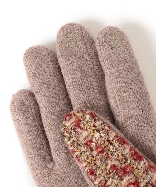 Ray BEAMS（レイビームス）の「MOON ジャージ グローブ（手袋・レディース・グレー/ベージュ/イエロー・ONE SIZE）」の19枚目の写真