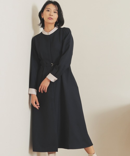 バンドカラーワンピース（シャツワンピース）｜GLACIER lusso