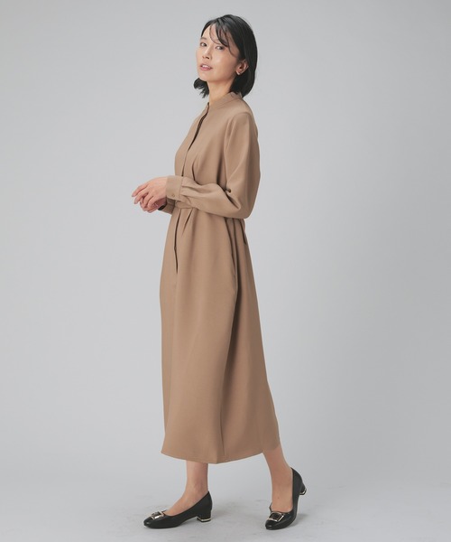 バンドカラーワンピース（シャツワンピース）｜GLACIER lusso