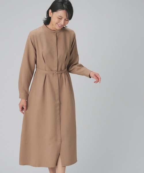 バンドカラーワンピース（シャツワンピース）｜GLACIER lusso