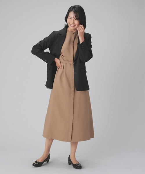 バンドカラーワンピース（シャツワンピース）｜GLACIER lusso