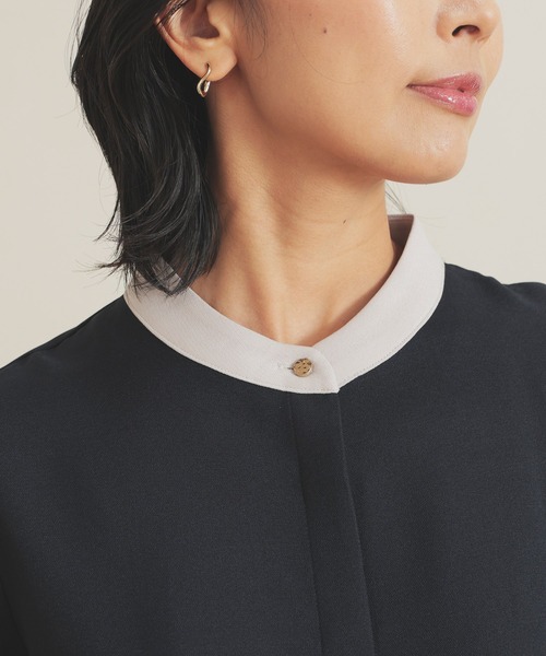 バンドカラーワンピース（シャツワンピース）｜GLACIER lusso