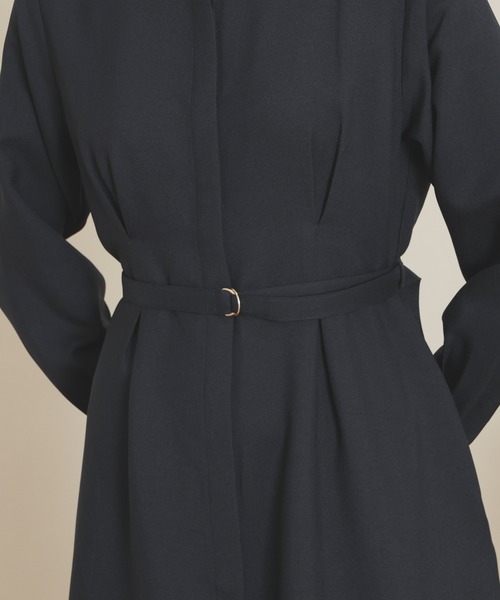 【最終】ゴーシュ　バンドカラーワンピース 大きいサイズ レディース バンドカラーシャツワンピース goldy-1644