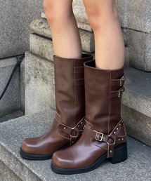 nomnom | 【nomnom】フェイクレザーエンジニアミドルブーツ(ブーツ)