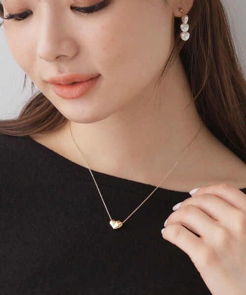 couture brooch（クチュールブローチ）の「◆ハートモチーフネックレス（ネックレス・レディース・ゴールド・00）」の2枚目の写真