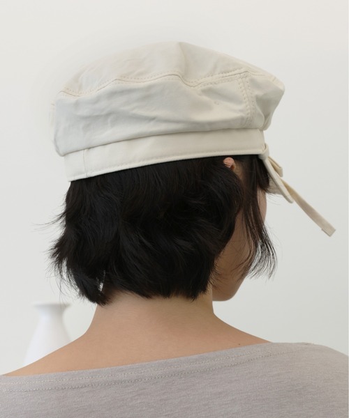 UNE MANSION（ユヌマンション）の「【ストリングで自由にアレンジ可能】リボンハンチングベレー帽（ハンチング/ベレー帽・レディース・アイボリー/ブラック/チャコール・ONE SIZE）」の17枚目の写真