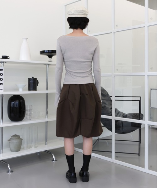 UNE MANSION（ユヌマンション）の「【ストリングで自由にアレンジ可能】リボンハンチングベレー帽（ハンチング/ベレー帽・レディース・アイボリー/ブラック/チャコール・ONE SIZE）」の22枚目の写真