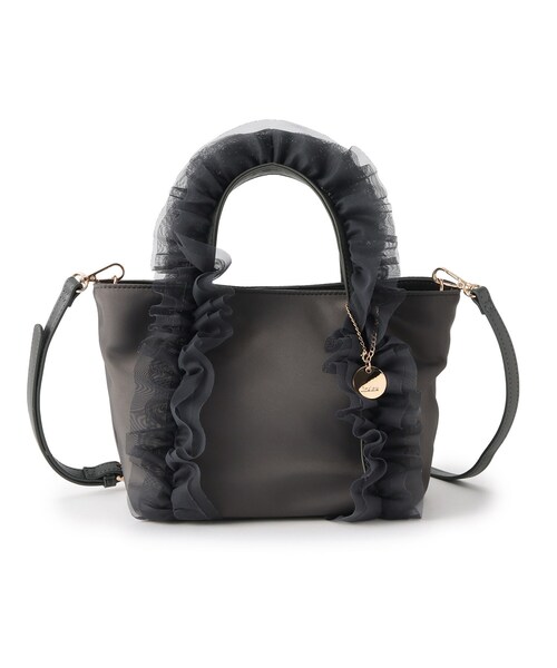 index（インデックス）の「2WAYフリルショルダーバッグ（ショルダーバッグ・レディース・ブラック/ベージュ系その他7/チャコールグレー・00）」の14枚目の写真