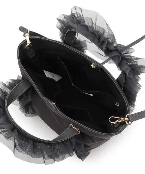 index（インデックス）の「2WAYフリルショルダーバッグ（ショルダーバッグ・レディース・ブラック/ベージュ系その他7/チャコールグレー・00）」の18枚目の写真