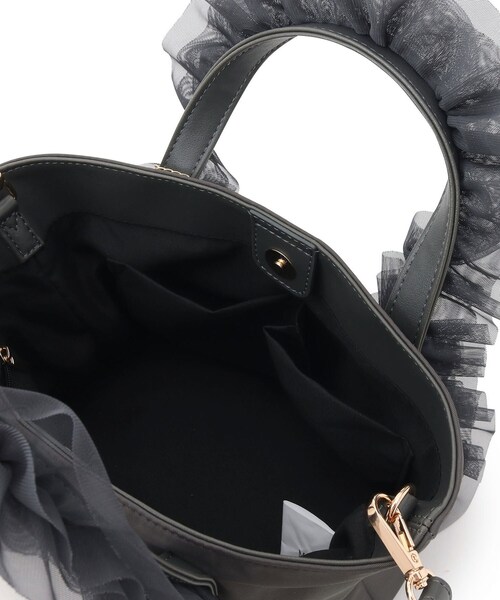 index（インデックス）の「2WAYフリルショルダーバッグ（ショルダーバッグ・レディース・ブラック/ベージュ系その他7/チャコールグレー・00）」の22枚目の写真