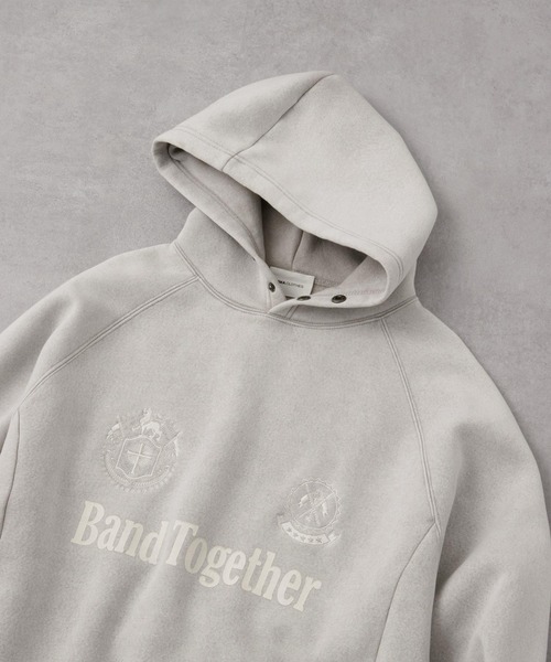 EMMA CLOTHES（エマクローズ）の「ヴィンテージライクケミカルウォッシュ ゲームハイネックパーカー（パーカー・メンズ・ブラック/グレイッシュベージュ/ブラウン・M/L）」の6枚目の写真