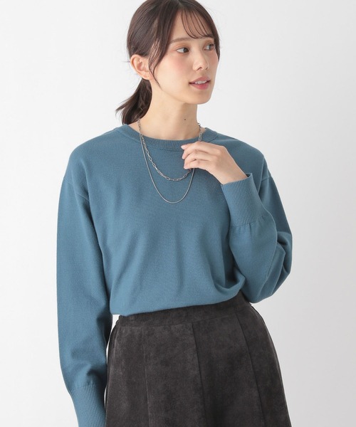 GLOBAL WORK（グローバルワーク）の「メルティアソートクループルオーバー/115924（ニット/セーター・レディース・ターコイズブルー/ブラック/グレイッシュベージュ/アイボリー/ネイビー系8/マスタード/アイボリー系・LARGE/MEDIUM）」の5枚目の写真