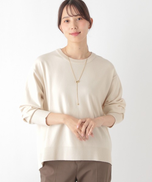 GLOBAL WORK（グローバルワーク）の「メルティアソートクループルオーバー/115924（ニット/セーター・レディース・ターコイズブルー/ブラック/グレイッシュベージュ/アイボリー/ネイビー系8/マスタード/アイボリー系・LARGE/MEDIUM）」の2枚目の写真