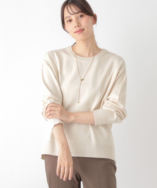 GLOBAL WORK（グローバルワーク）の「メルティアソートクループルオーバー/115924（ニット/セーター・レディース・ターコイズブルー/ブラック/グレイッシュベージュ/アイボリー/ネイビー系8/マスタード/アイボリー系・LARGE/MEDIUM）」の15枚目の写真
