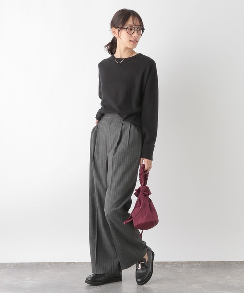 GLOBAL WORK（グローバルワーク）の「メルティアソートクループルオーバー/115924（ニット/セーター・レディース・ターコイズブルー/ブラック/グレイッシュベージュ/アイボリー/ネイビー系8/マスタード/アイボリー系・LARGE/MEDIUM）」の17枚目の写真