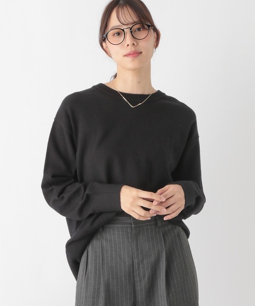 GLOBAL WORK（グローバルワーク）の「メルティアソートクループルオーバー/115924（ニット/セーター・レディース・ターコイズブルー/ブラック/グレイッシュベージュ/アイボリー/ネイビー系8/マスタード/アイボリー系・LARGE/MEDIUM）」の19枚目の写真