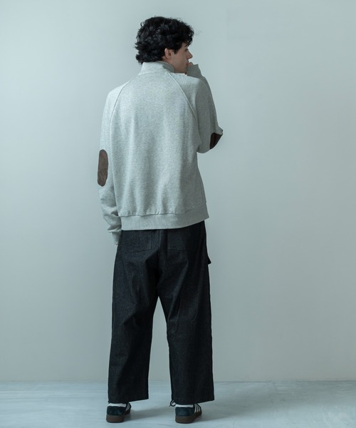 Be.Nection(ビネクション)の「ELBOW PATCH HALF-ZIP SWEATSHIRT / エルボーパッチハーフジップスウェット(スウェット・メンズ・グレー/ブラック・MEDIUM/LARGE)」の21枚目の写真