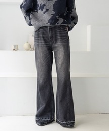 RAGEBLUE | ヴィンテージライク/サイド切り替えフレアデニム(デニムパンツ)