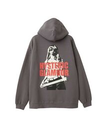 ヒステリックグラマー FIRE BEAR DREAM柄 ショート丈パーカー HYSTERIC GLAMOUR（ヒステリックグラマー）の「FIRE BEAR DREAM